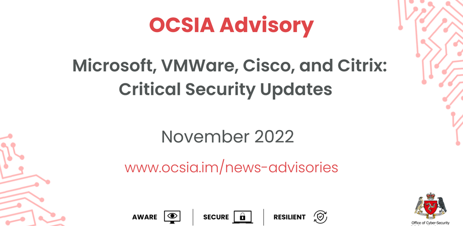 Microsoft, VMWare, Cisco, and Citrix - Critical Security Updates